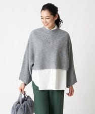 PHFAV63290 GEORGES RECH(小さいサイズ)(メゾン ドゥ サンク) 3WAYニットプルオーバー[洗える] グリーン