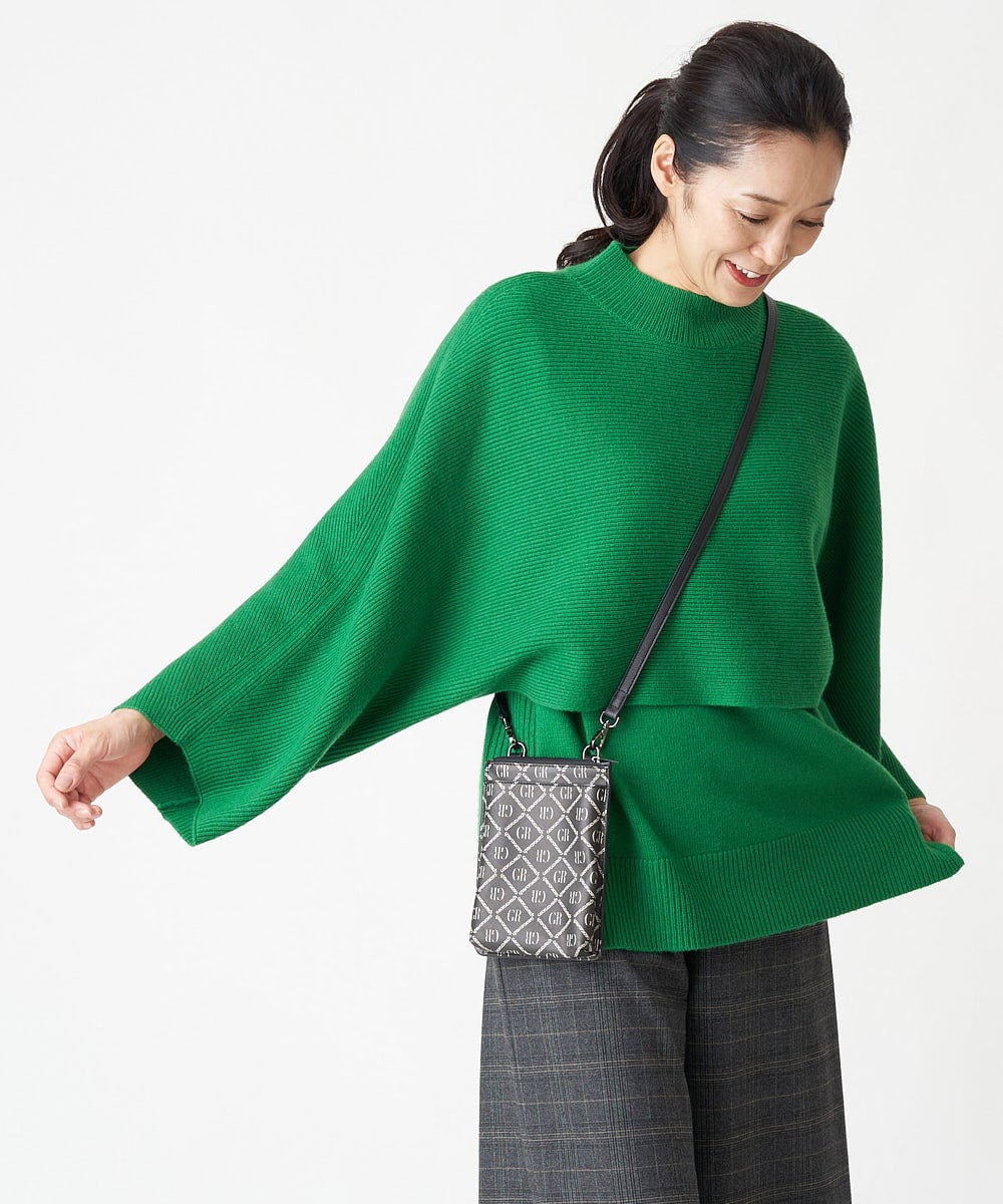 PHFAV63290 GEORGES RECH(小さいサイズ)(メゾン ドゥ サンク) 3WAYニットプルオーバー[洗える] グリーン