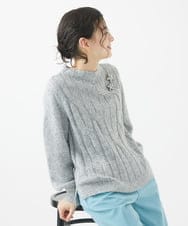 PHFCA02270 GEORGES RECH(小さいサイズ)(メゾン ドゥ サンク) ラメリリーヤーンニットプルオーバー ライトブルー