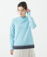 PHFCA07230 GEORGES RECH(小さいサイズ)(メゾン ドゥ サンク) [アンサンブル対応]メリノウールランダムリブハイネックニット ライトブルー