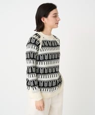 PHFCD56270 GEORGES RECH(小さいサイズ)(メゾン ドゥ サンク) ジオメトリックジャガードウールニット ブルー