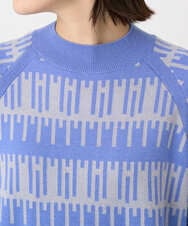 PHFCD56270 GEORGES RECH(小さいサイズ)(メゾン ドゥ サンク) ジオメトリックジャガードウールニット ブルー