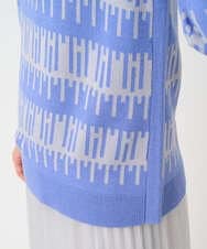 PHFCD56270 GEORGES RECH(小さいサイズ)(メゾン ドゥ サンク) ジオメトリックジャガードウールニット ブルー