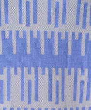 PHFCD56270 GEORGES RECH(小さいサイズ)(メゾン ドゥ サンク) ジオメトリックジャガードウールニット ブルー