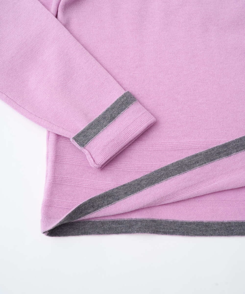 PHFCD57210 GEORGES RECH(小さいサイズ)(メゾン ドゥ サンク) [アンサンブル対応]メリノウールカラーハイネックニット ブルー