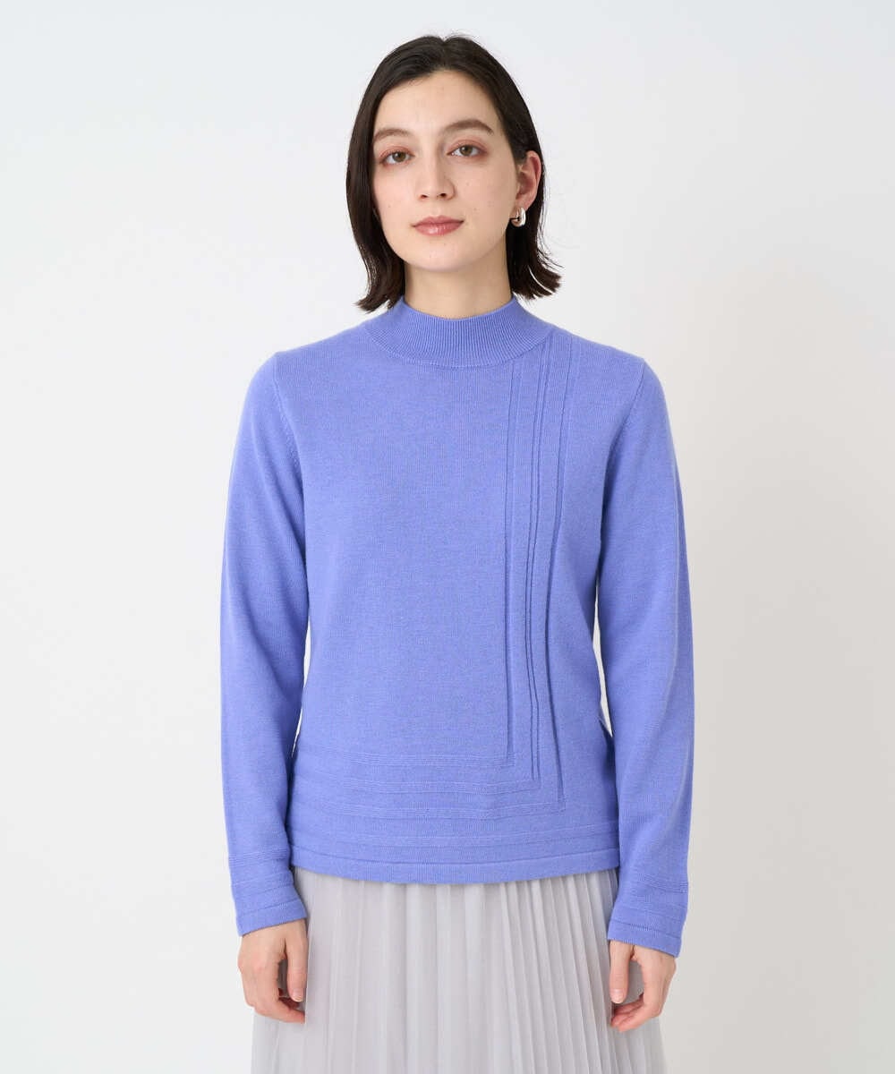 PHFCD57210 GEORGES RECH(小さいサイズ)(メゾン ドゥ サンク) [アンサンブル対応]メリノウールカラーハイネックニット ブルー