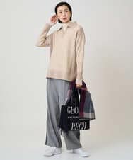 PHFCD58250 GEORGES RECH(小さいサイズ)(メゾン ドゥ サンク) メランジブークレ襟付きニット ライトブルー