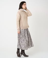 PHFCD58250 GEORGES RECH(小さいサイズ)(メゾン ドゥ サンク) メランジブークレ襟付きニット ライトブルー