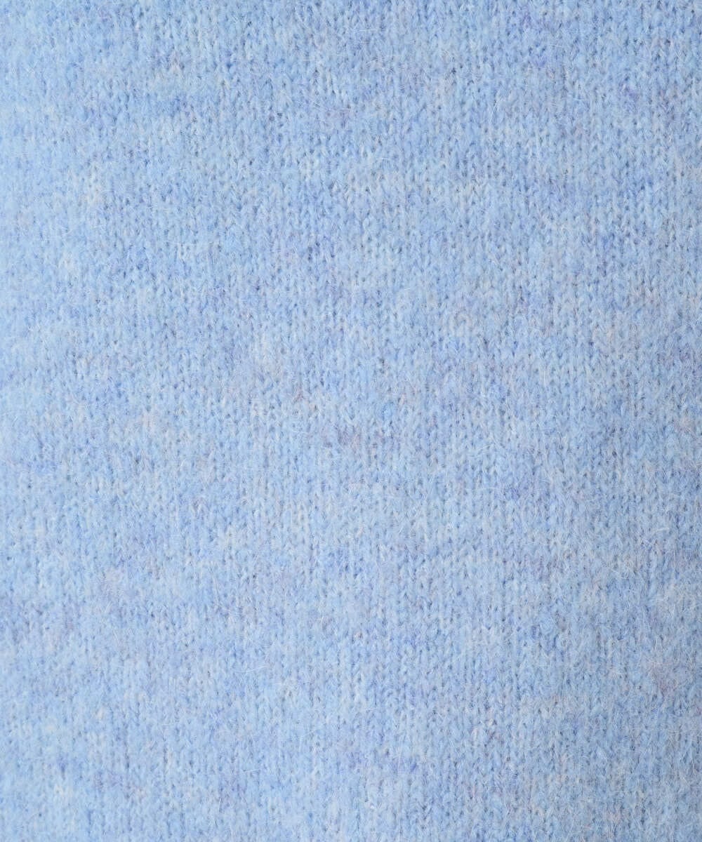 PHFCD58250 GEORGES RECH(小さいサイズ)(メゾン ドゥ サンク) メランジブークレ襟付きニット ライトブルー