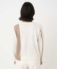 PHFCD59290 GEORGES RECH(小さいサイズ)(メゾン ドゥ サンク) バイカラーストライプケーブルニット ベージュ