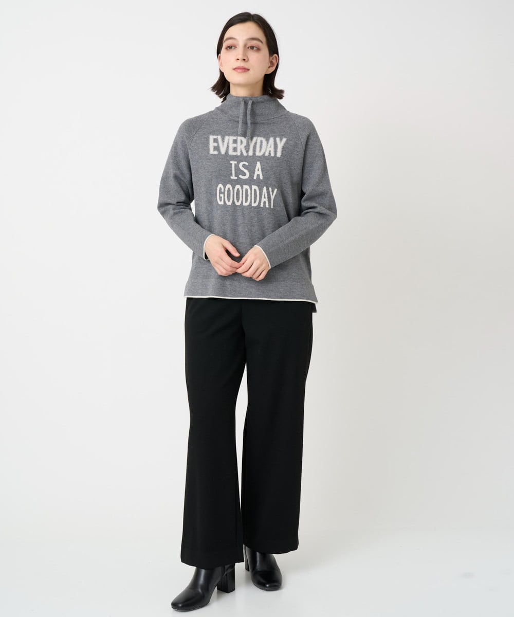 PHFCD61230 GEORGES RECH(小さいサイズ)(メゾン ドゥ サンク) ドロストハイネックロゴニット ライトブルー