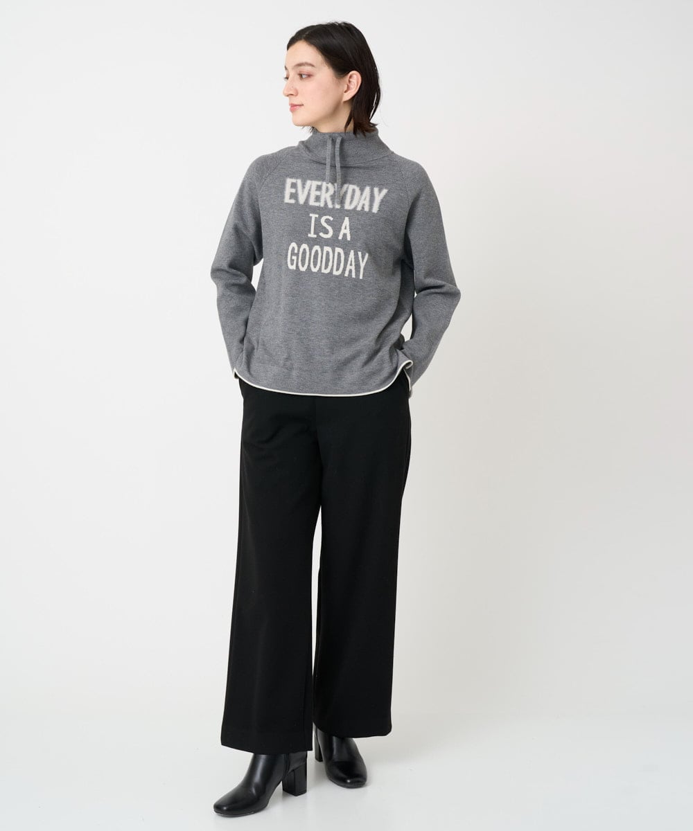 PHFCD61230 GEORGES RECH(小さいサイズ)(メゾン ドゥ サンク) ドロストハイネックロゴニット ライトブルー