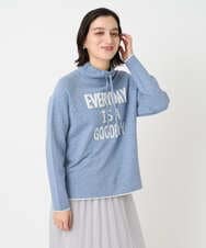 PHFCD61230 GEORGES RECH(小さいサイズ)(メゾン ドゥ サンク) ドロストハイネックロゴニット ライトブルー