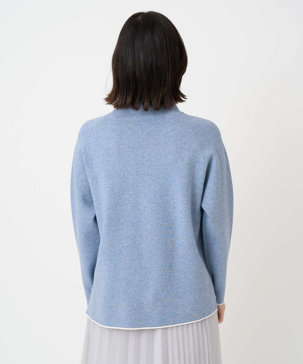 PHFCD61230 GEORGES RECH(小さいサイズ)(メゾン ドゥ サンク) ドロストハイネックロゴニット ライトブルー