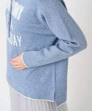 PHFCD61230 GEORGES RECH(小さいサイズ)(メゾン ドゥ サンク) ドロストハイネックロゴニット ライトブルー