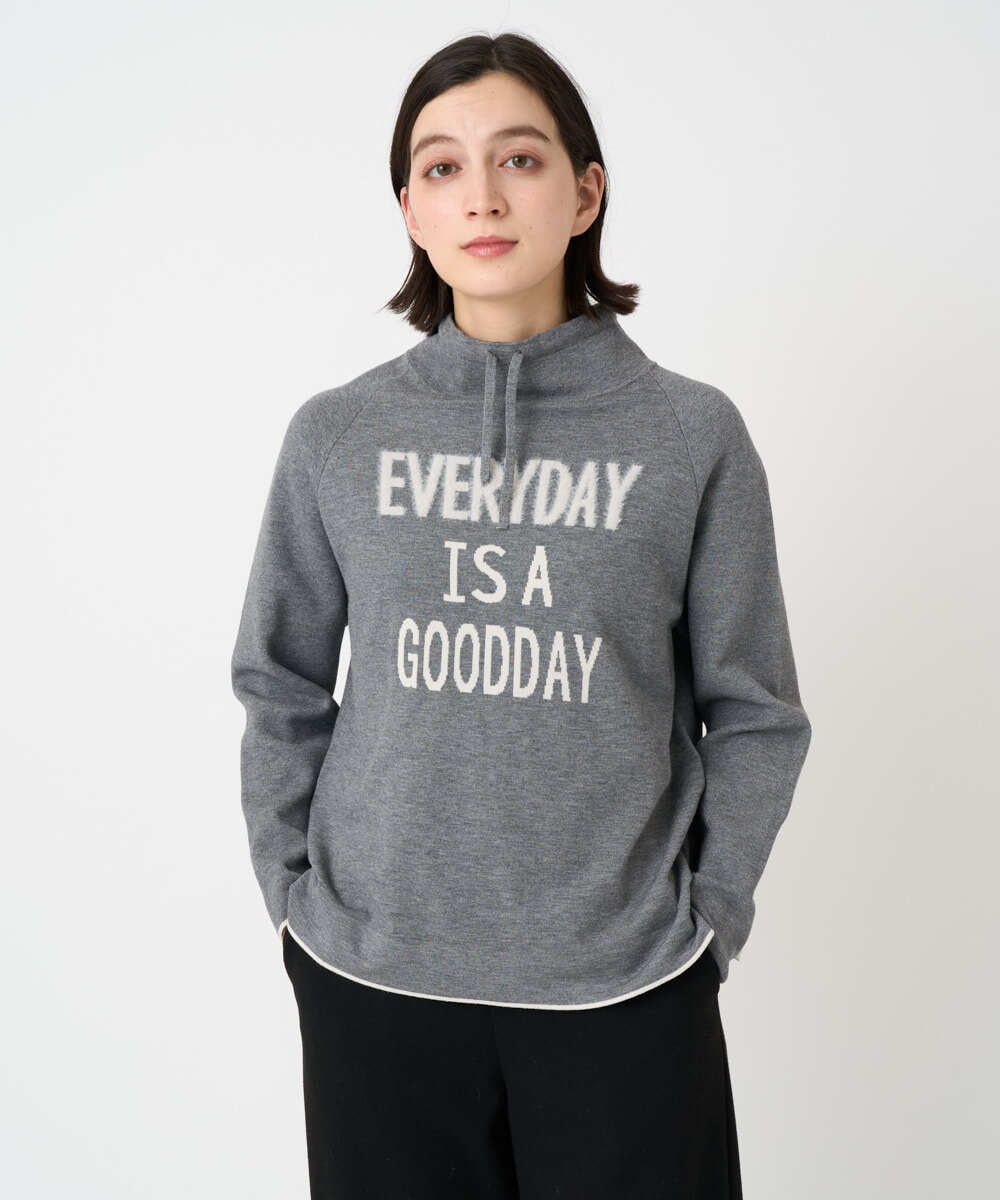 PHFCD61230 GEORGES RECH(小さいサイズ)(メゾン ドゥ サンク) ドロストハイネックロゴニット グレー