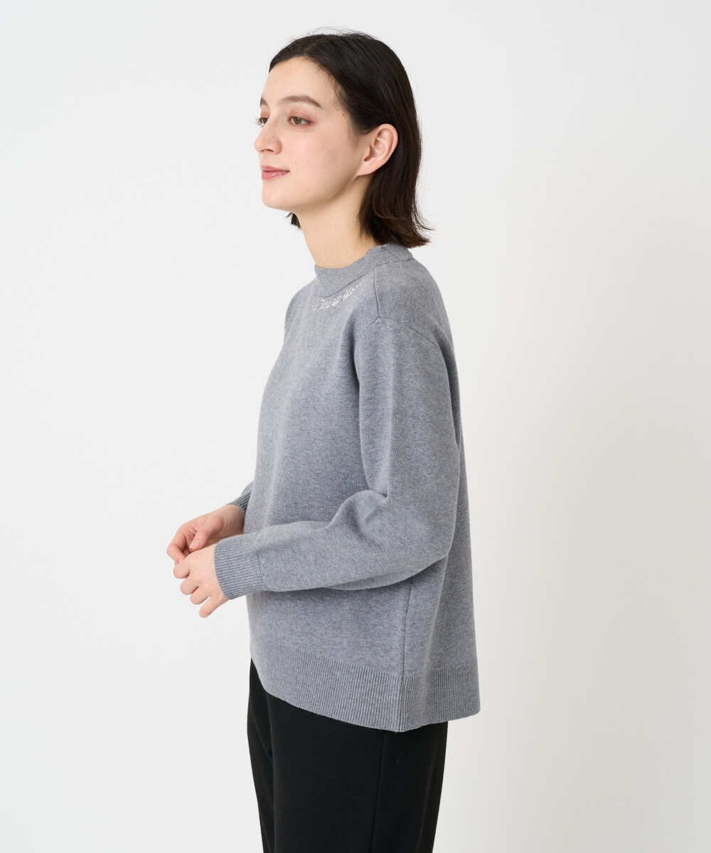 PHFCE70170 GEORGES RECH(小さいサイズ)(メゾン ドゥ サンク) [アンサンブル対応] スウェットライクロゴニット ライトブルー