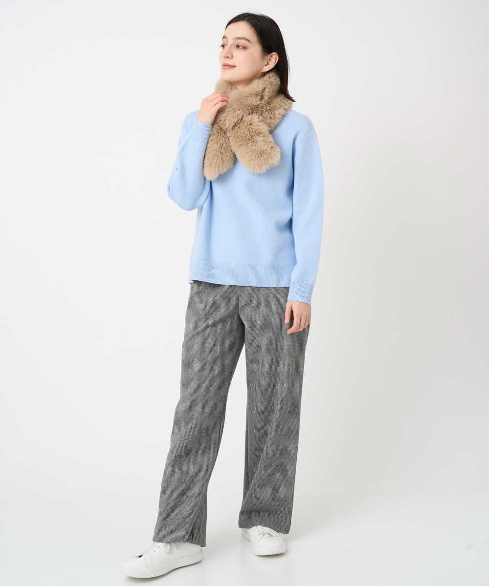 PHFCE70170 GEORGES RECH(小さいサイズ)(メゾン ドゥ サンク) [アンサンブル対応] スウェットライクロゴニット ライトブルー