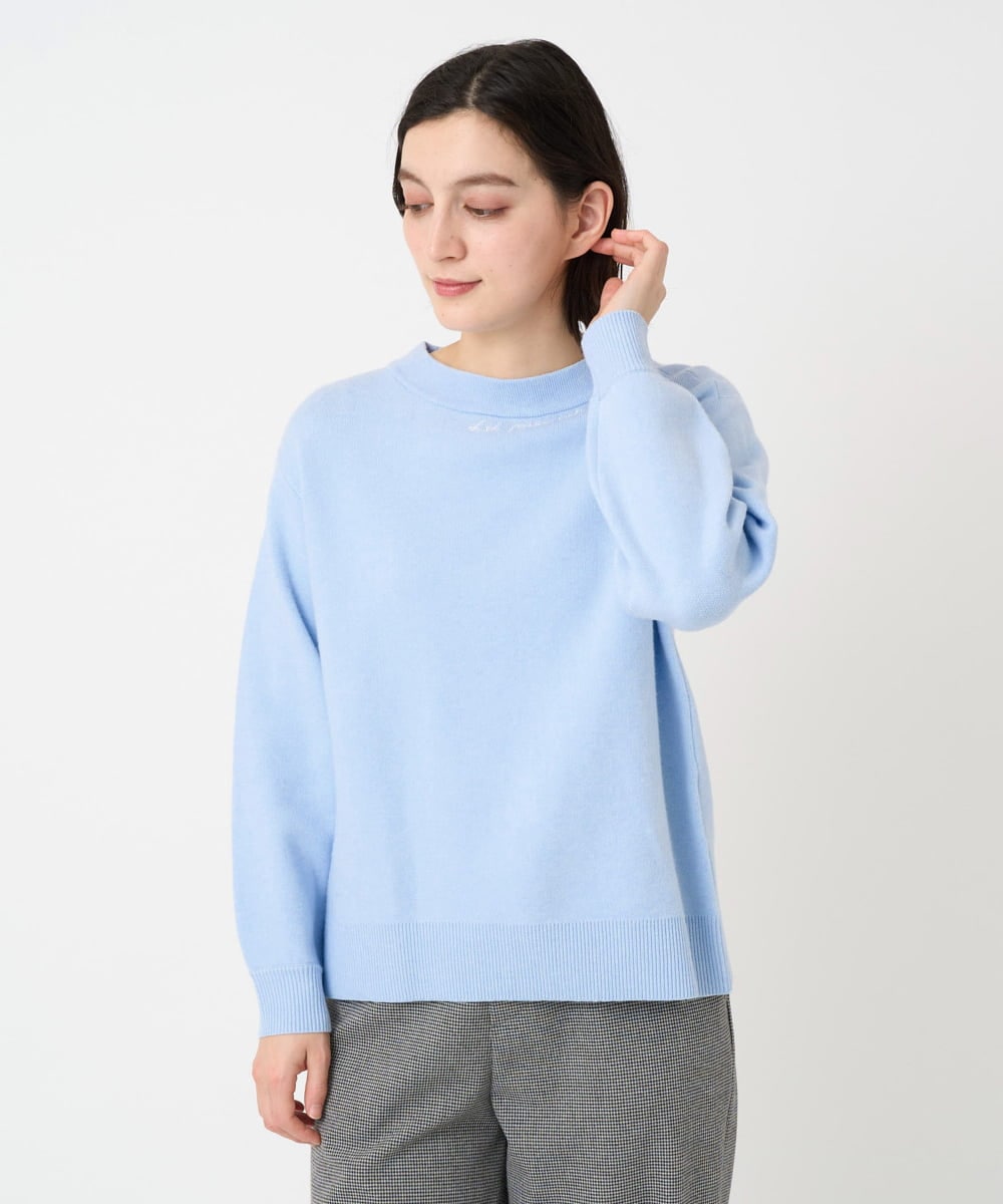 PHFCE70170 GEORGES RECH(小さいサイズ)(メゾン ドゥ サンク) [アンサンブル対応] スウェットライクロゴニット ライトブルー