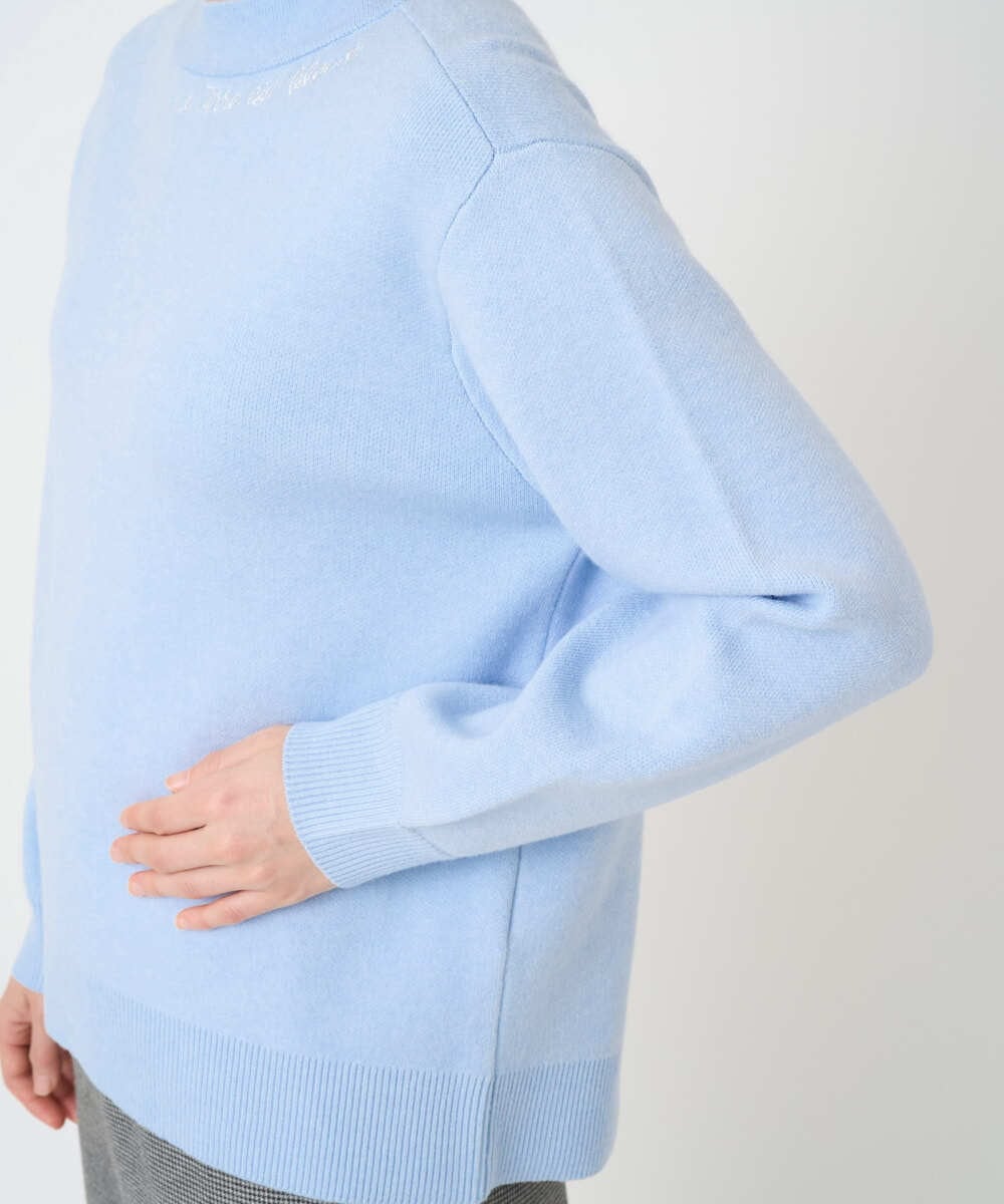 PHFCE70170 GEORGES RECH(小さいサイズ)(メゾン ドゥ サンク) [アンサンブル対応] スウェットライクロゴニット ライトブルー