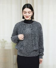 PHFCF51230 GEORGES RECH(小さいサイズ)(メゾン ドゥ サンク) メタリックシャギークルーネックニット ベージュ