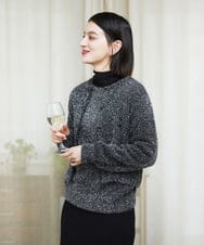 PHFCF51230 GEORGES RECH(小さいサイズ)(メゾン ドゥ サンク) メタリックシャギークルーネックニット ベージュ