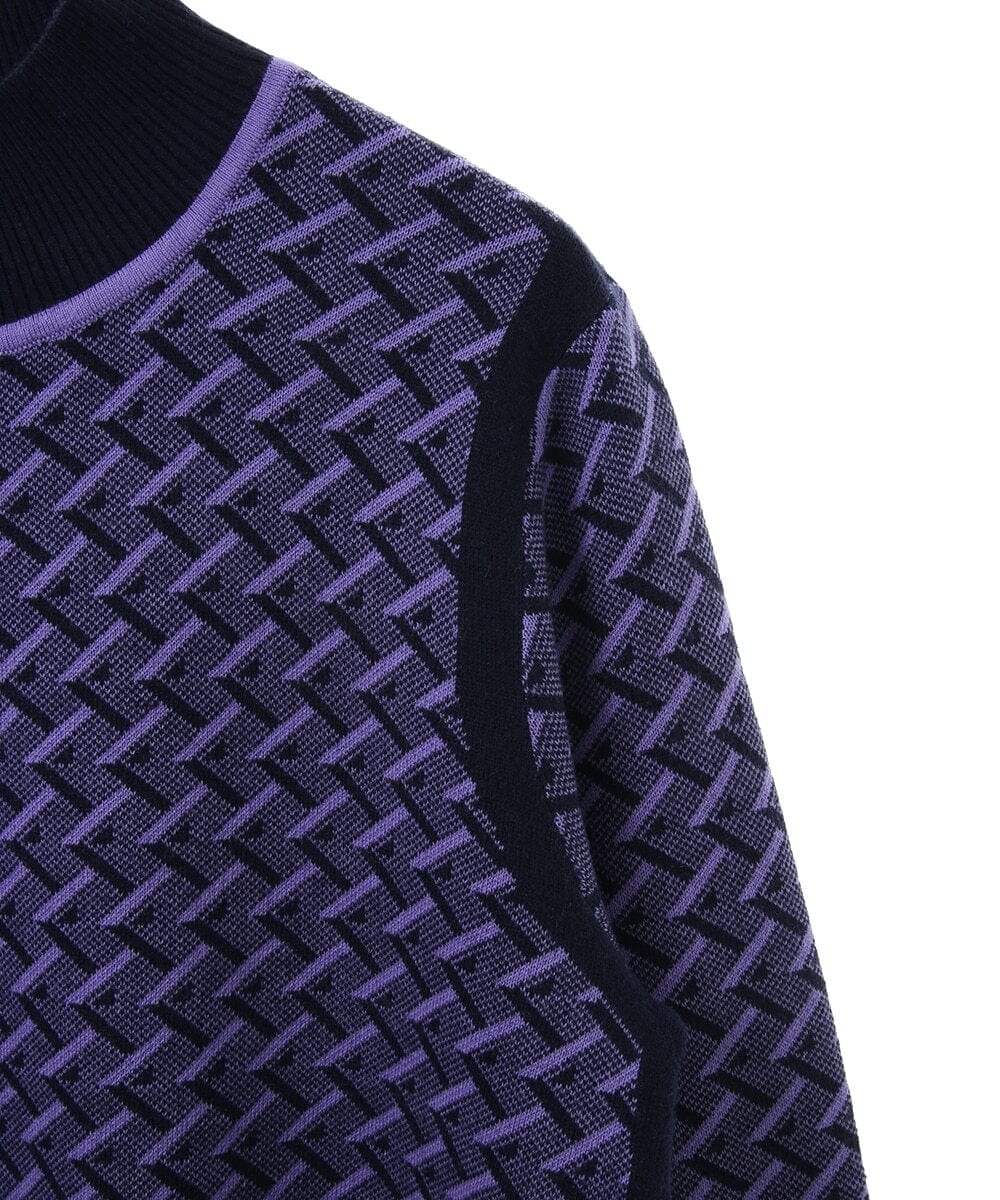 PHFCV05230 GEORGES RECH(小さいサイズ)(メゾン ドゥ サンク) ミックスジャガードハイネックニット ブラック系