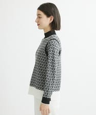 PHFCV05230 GEORGES RECH(小さいサイズ)(メゾン ドゥ サンク) ミックスジャガードハイネックニット ブラック系