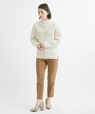 PHFCV06250 GEORGES RECH(小さいサイズ)(メゾン ドゥ サンク) ヘアリーブークレヤーンボトルネックニット ライトグレー