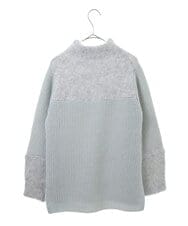 PHFCV06250 GEORGES RECH(小さいサイズ)(メゾン ドゥ サンク) ヘアリーブークレヤーンボトルネックニット ライトグレー