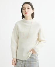PHFCV06250 GEORGES RECH(小さいサイズ)(メゾン ドゥ サンク) ヘアリーブークレヤーンボトルネックニット ライトグレー