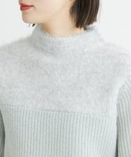 PHFCV06250 GEORGES RECH(小さいサイズ)(メゾン ドゥ サンク) ヘアリーブークレヤーンボトルネックニット ライトグレー