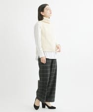 PHFCV08190 GEORGES RECH(小さいサイズ)(メゾン ドゥ サンク) カノコ編オフタートルニットベスト バイオレット