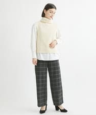 PHFCV08190 GEORGES RECH(小さいサイズ)(メゾン ドゥ サンク) カノコ編オフタートルニットベスト バイオレット