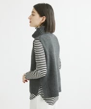 PHFCV08190 GEORGES RECH(小さいサイズ)(メゾン ドゥ サンク) カノコ編オフタートルニットベスト バイオレット