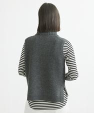 PHFCV08190 GEORGES RECH(小さいサイズ)(メゾン ドゥ サンク) カノコ編オフタートルニットベスト バイオレット