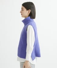 PHFCV08190 GEORGES RECH(小さいサイズ)(メゾン ドゥ サンク) カノコ編オフタートルニットベスト バイオレット