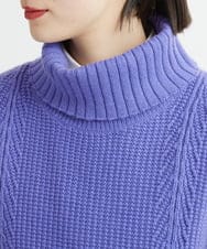 PHFCV08190 GEORGES RECH(小さいサイズ)(メゾン ドゥ サンク) カノコ編オフタートルニットベスト バイオレット
