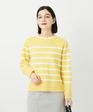 PHFEE04270 GEORGES RECH(小さいサイズ)(メゾン ドゥ サンク) ブークレーボーダーニット イエロー