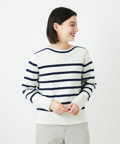 PHFEE04270 GEORGES RECH(小さいサイズ) ブークレーボーダーニット