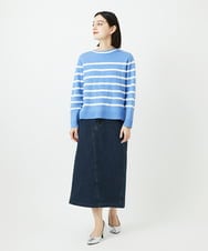 PHFEE04270 GEORGES RECH(小さいサイズ)(メゾン ドゥ サンク) ブークレーボーダーニット アイボリー