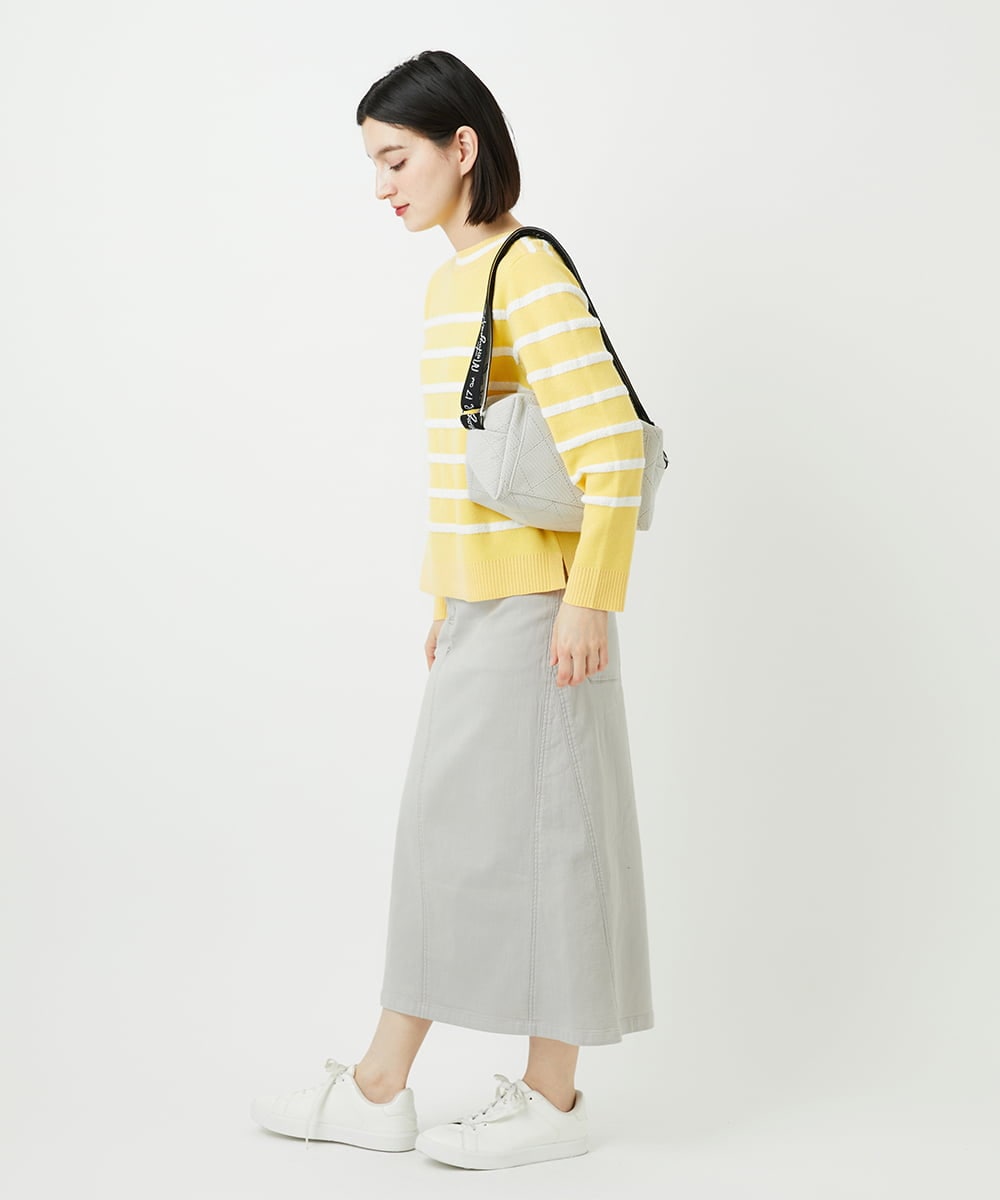 PHFEE04270 GEORGES RECH(小さいサイズ)(メゾン ドゥ サンク) ブークレーボーダーニット アイボリー