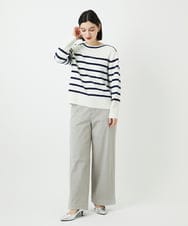 PHFEE04270 GEORGES RECH(小さいサイズ)(メゾン ドゥ サンク) ブークレーボーダーニット アイボリー