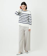 PHFEE04270 GEORGES RECH(小さいサイズ)(メゾン ドゥ サンク) ブークレーボーダーニット アイボリー