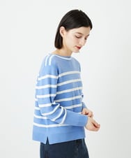 PHFEE04270 GEORGES RECH(小さいサイズ)(メゾン ドゥ サンク) ブークレーボーダーニット アイボリー