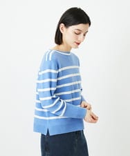 PHFEE04270 GEORGES RECH(小さいサイズ)(メゾン ドゥ サンク) ブークレーボーダーニット アイボリー