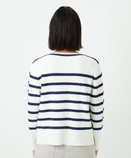 PHFEE04270 GEORGES RECH(小さいサイズ)(メゾン ドゥ サンク) ブークレーボーダーニット アイボリー