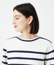 PHFEE04270 GEORGES RECH(小さいサイズ)(メゾン ドゥ サンク) ブークレーボーダーニット アイボリー