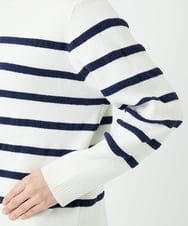 PHFEE04270 GEORGES RECH(小さいサイズ)(メゾン ドゥ サンク) ブークレーボーダーニット アイボリー