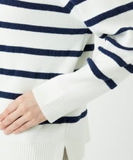 PHFEE04270 GEORGES RECH(小さいサイズ)(メゾン ドゥ サンク) ブークレーボーダーニット アイボリー